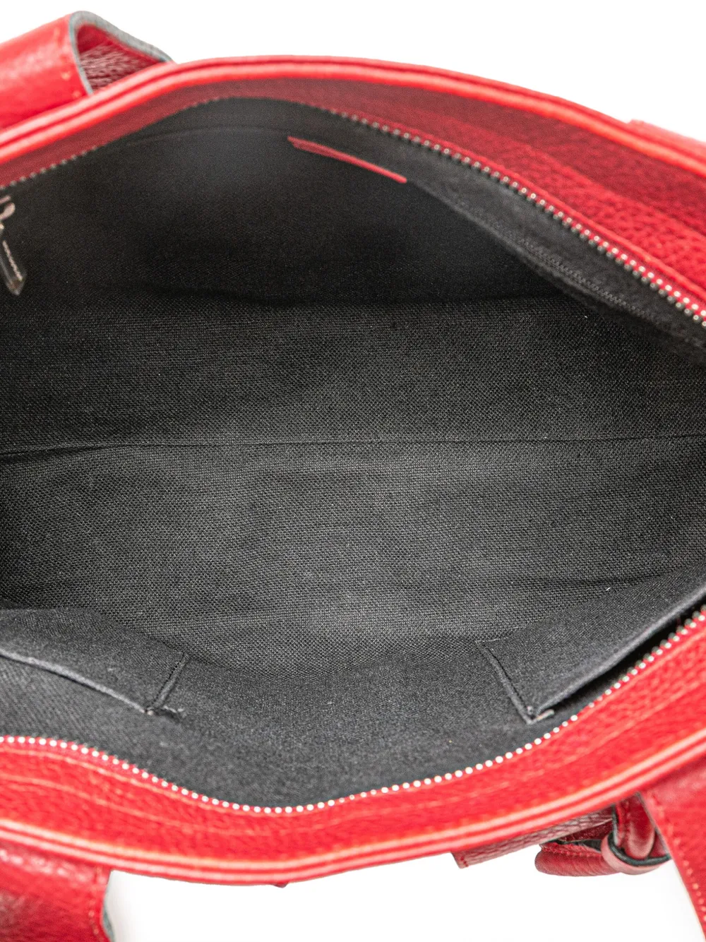 Pre-owned Burberry 2000-2017 House Check Trimmed Grainy Calfskin Horn Toggle Tote Bag In Red