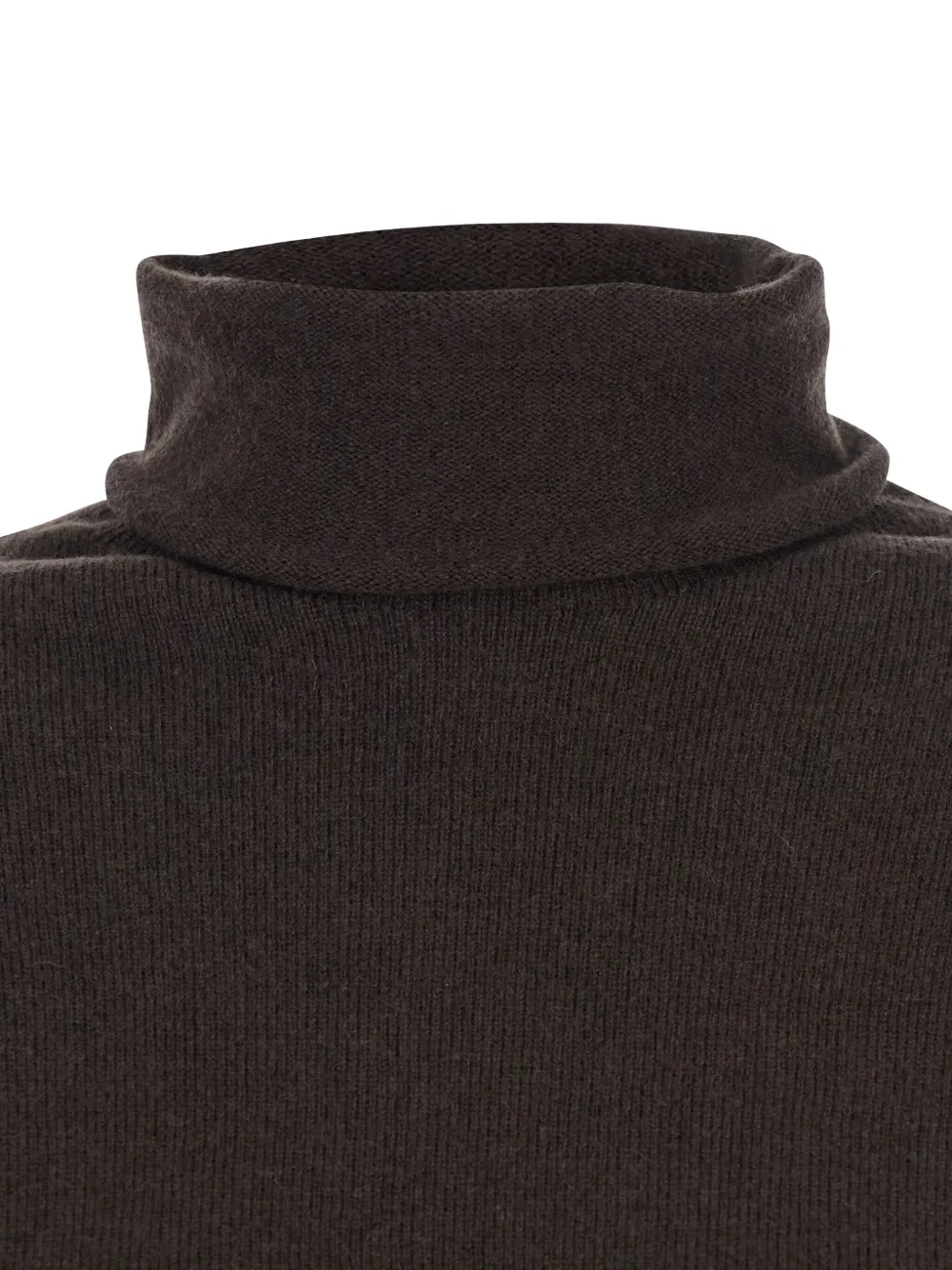 Antonelli Turtleneck Ribbed Sweater In Brown