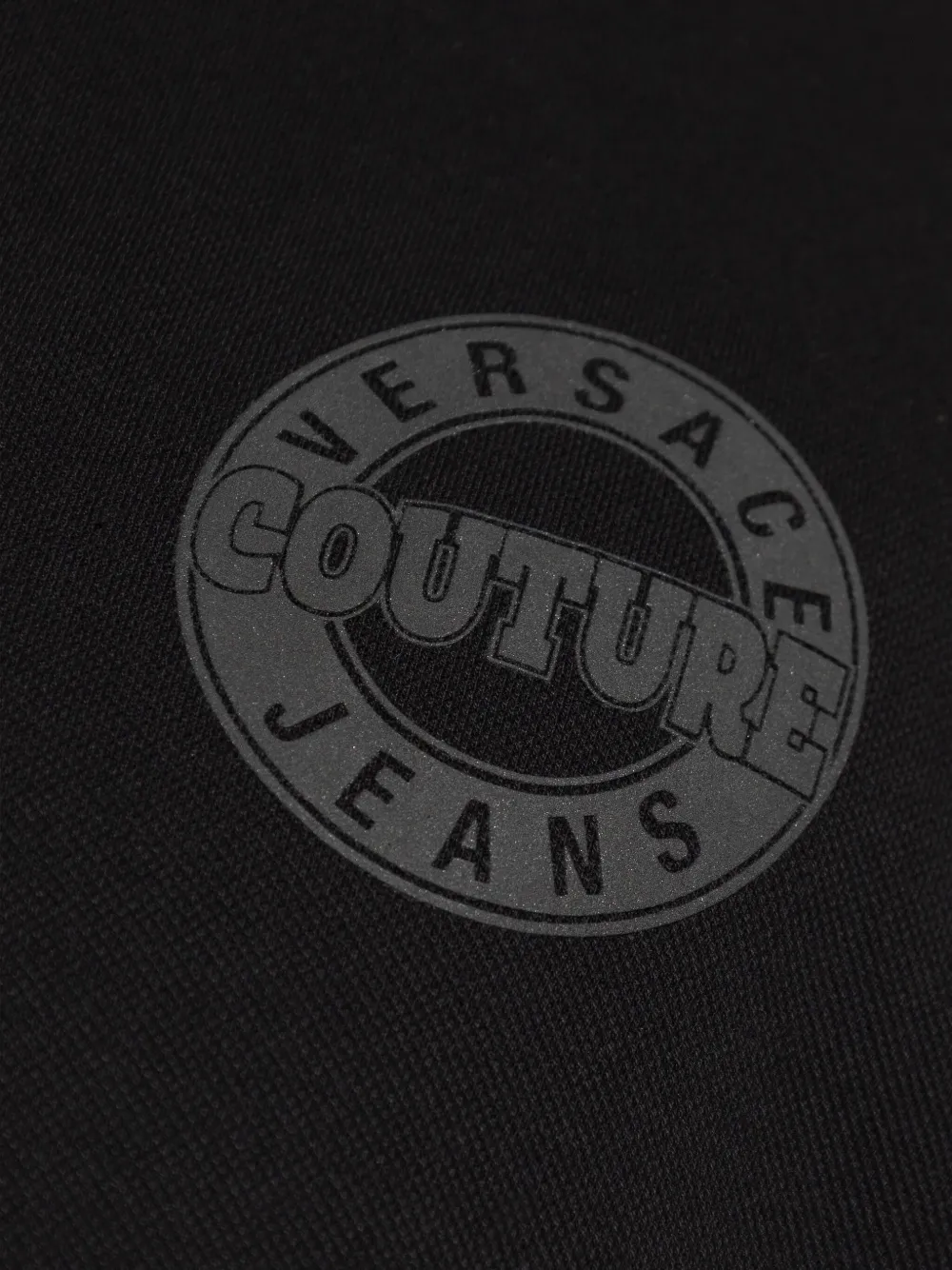 Versace Jeans Couture Poloshirt met logo Zwart