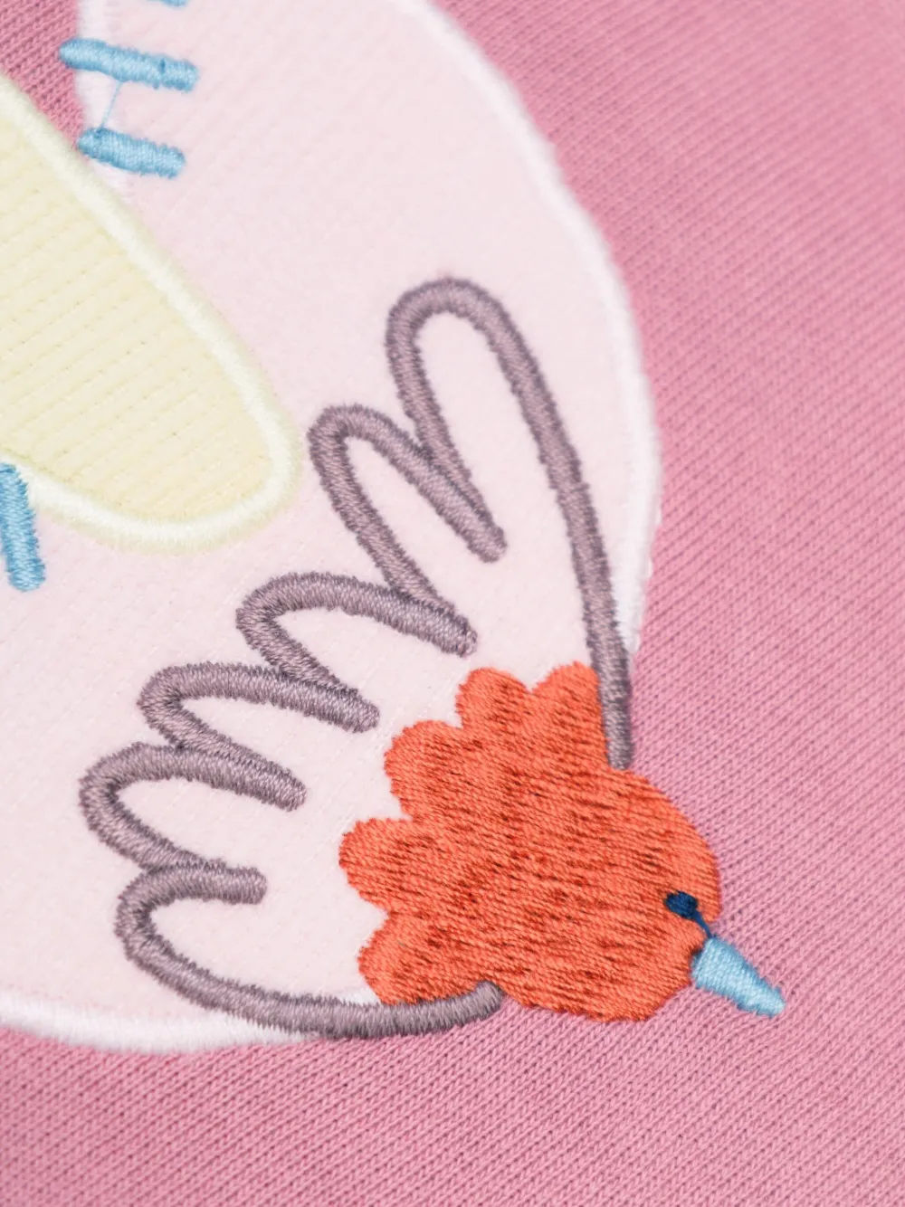 Stella McCartney Kids Sweater met geborduurde vogel Roze