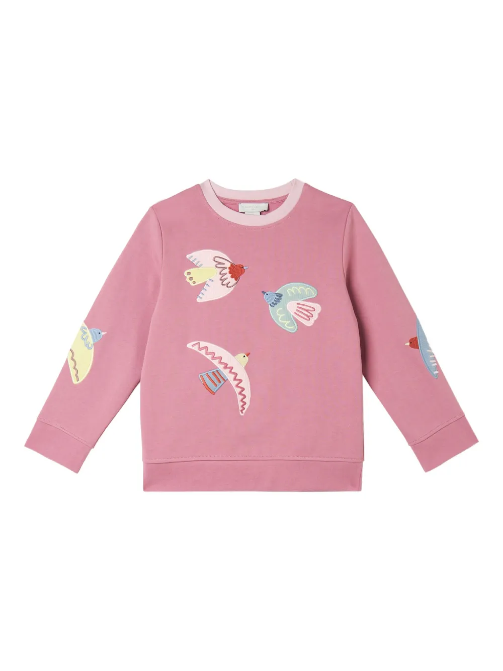 Stella McCartney Kids embroidered-bird sweatshirt - Rosa