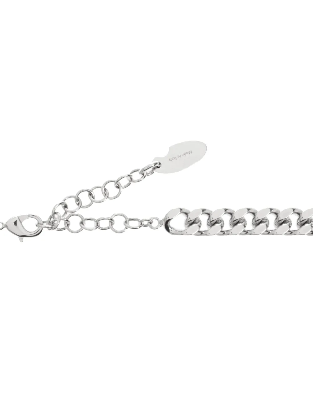Off-white Arrow-charm Faux-pearl Necklace In Metallic