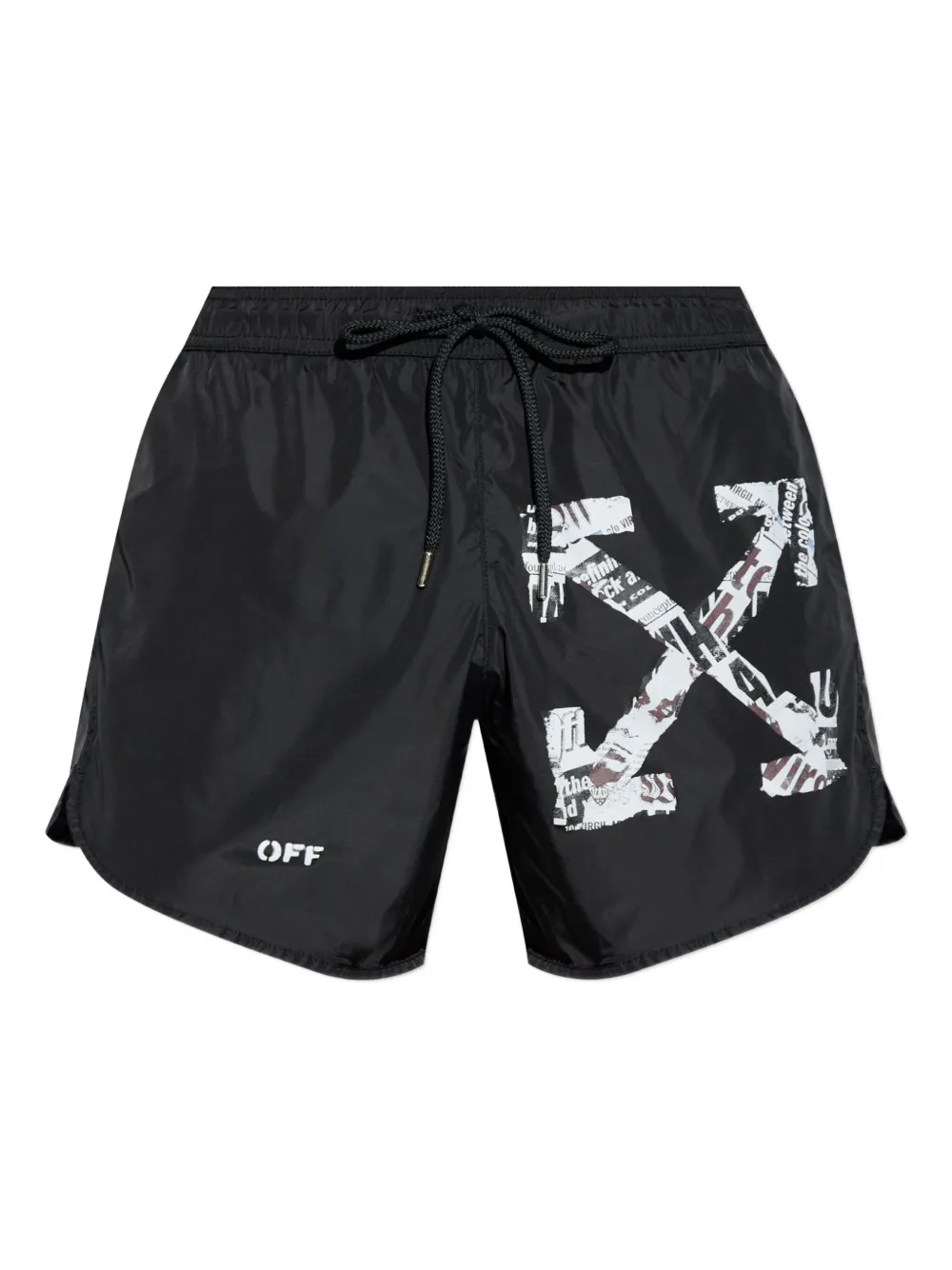Off-White Vive-Arrow-print swim shorts | Black | Image 1