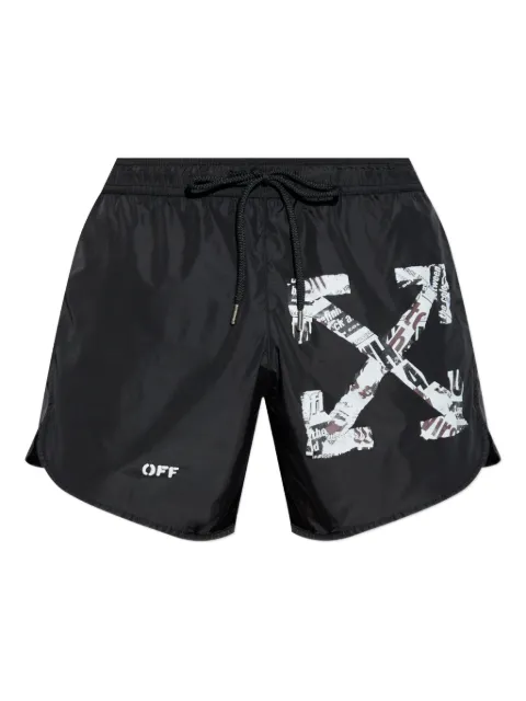 Off-White Vive-Arrow-print swim shorts