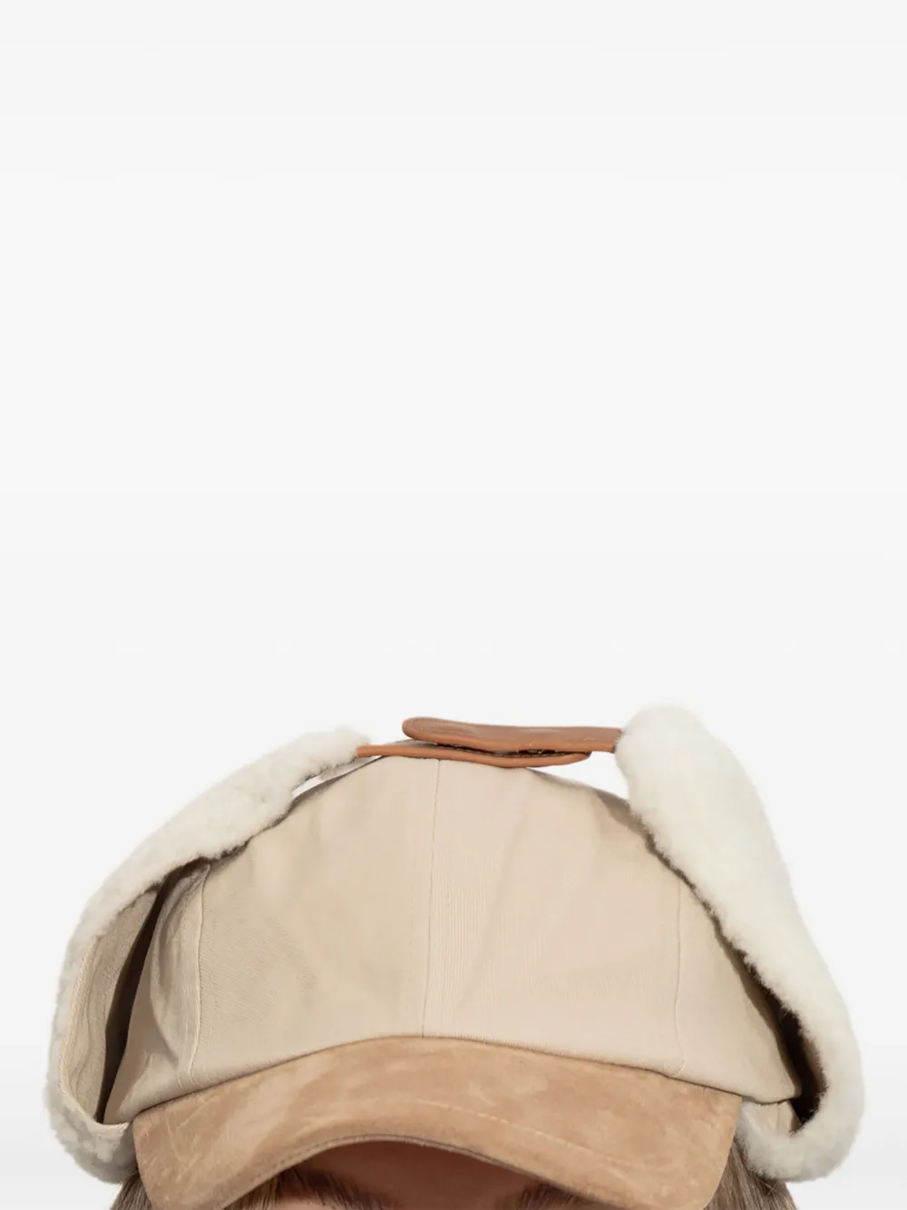 Kenzo Honkbalpet met fleece afwerking Beige