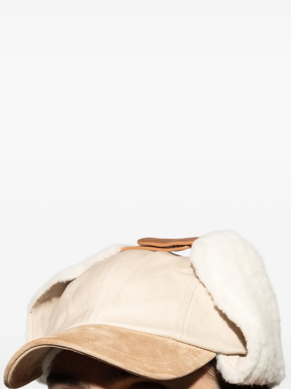 Kenzo Honkbalpet met fleece afwerking Beige