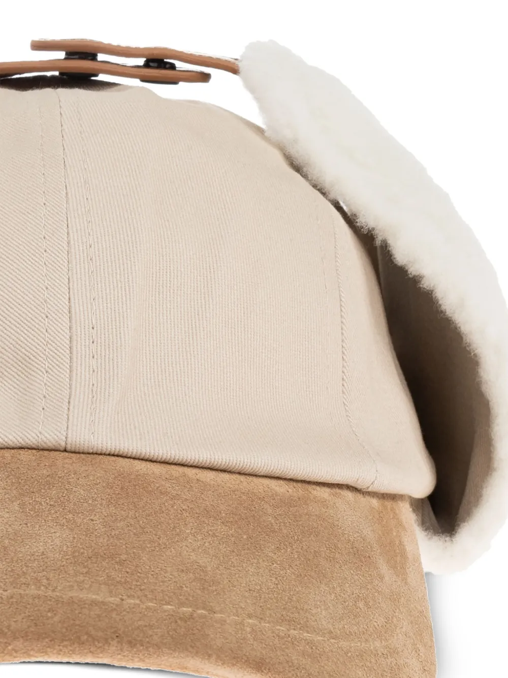 Kenzo Honkbalpet met fleece afwerking Beige