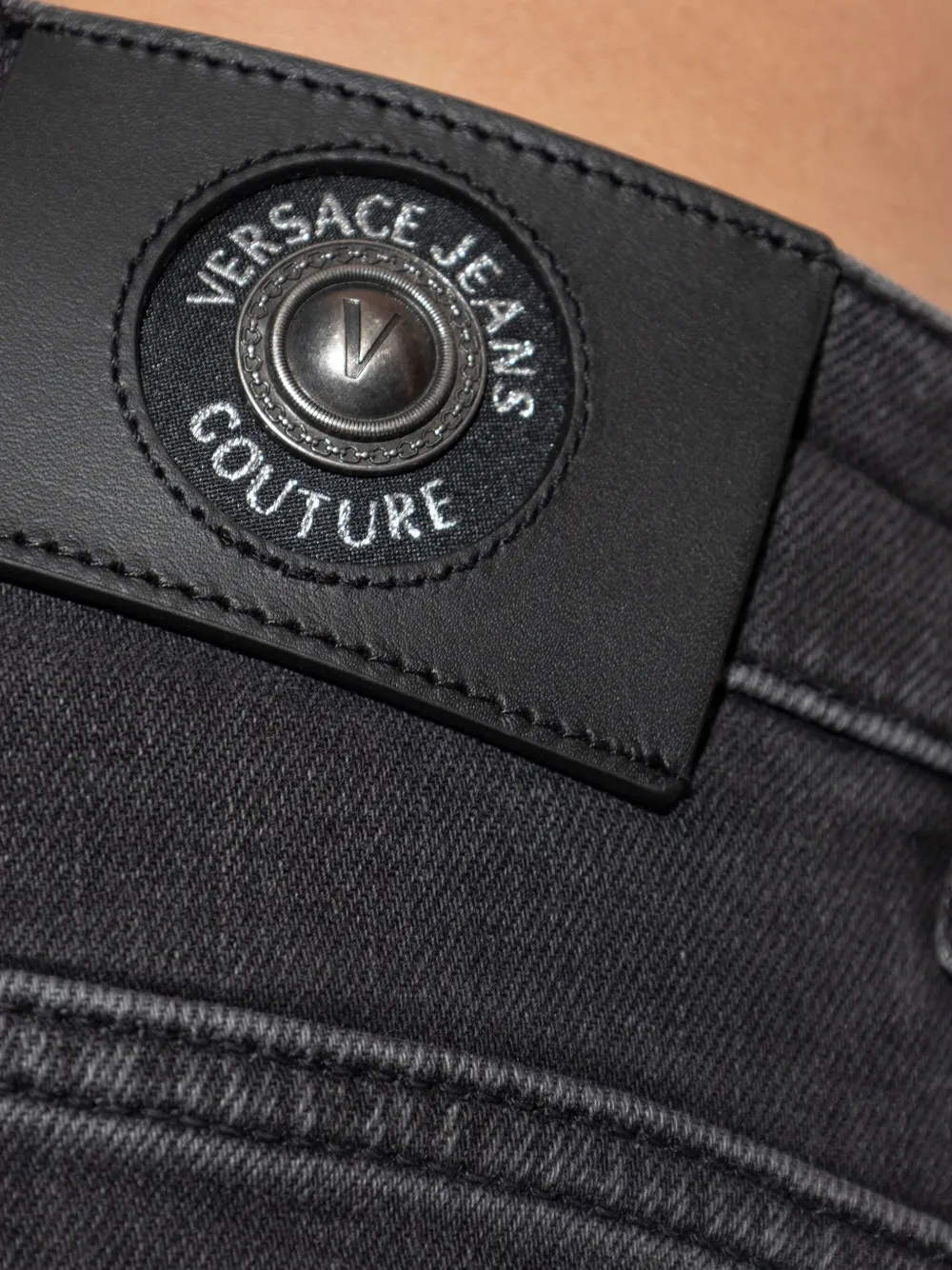 Versace Jeans Couture Jeans met logoplakkaat Grijs