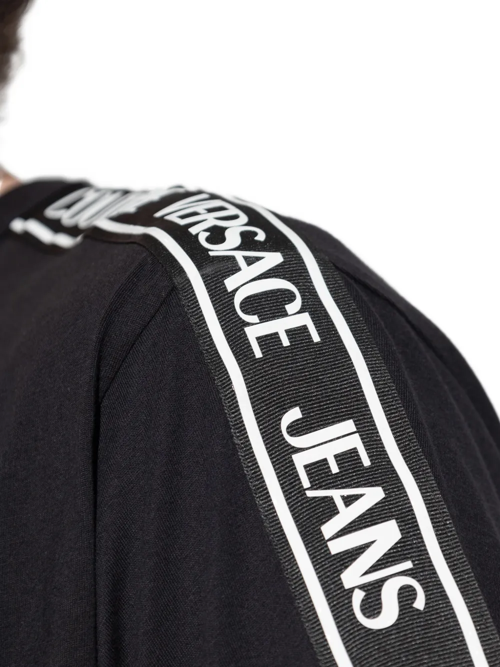 Versace Jeans Couture T-shirt met schouderband Zwart