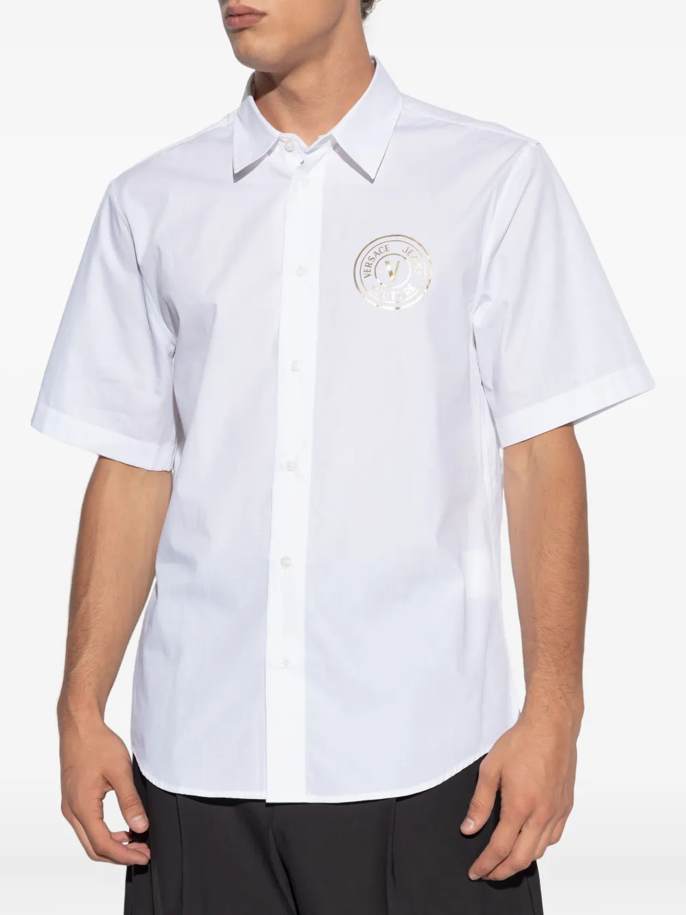 Versace Jeans Couture Overhemd met korte mouwen Wit