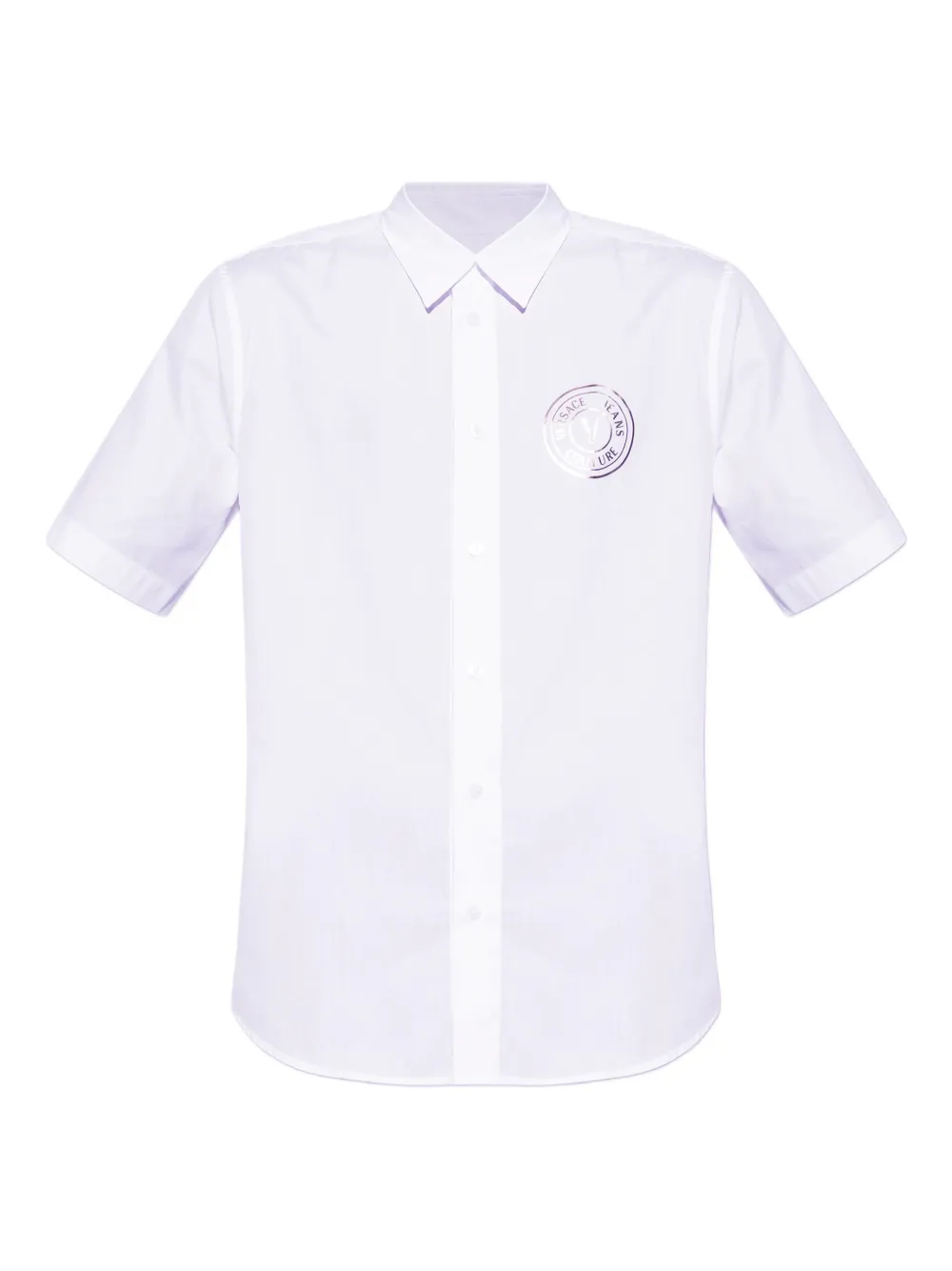 Versace Jeans Couture logo-print short-sleeve shirt - Bianco