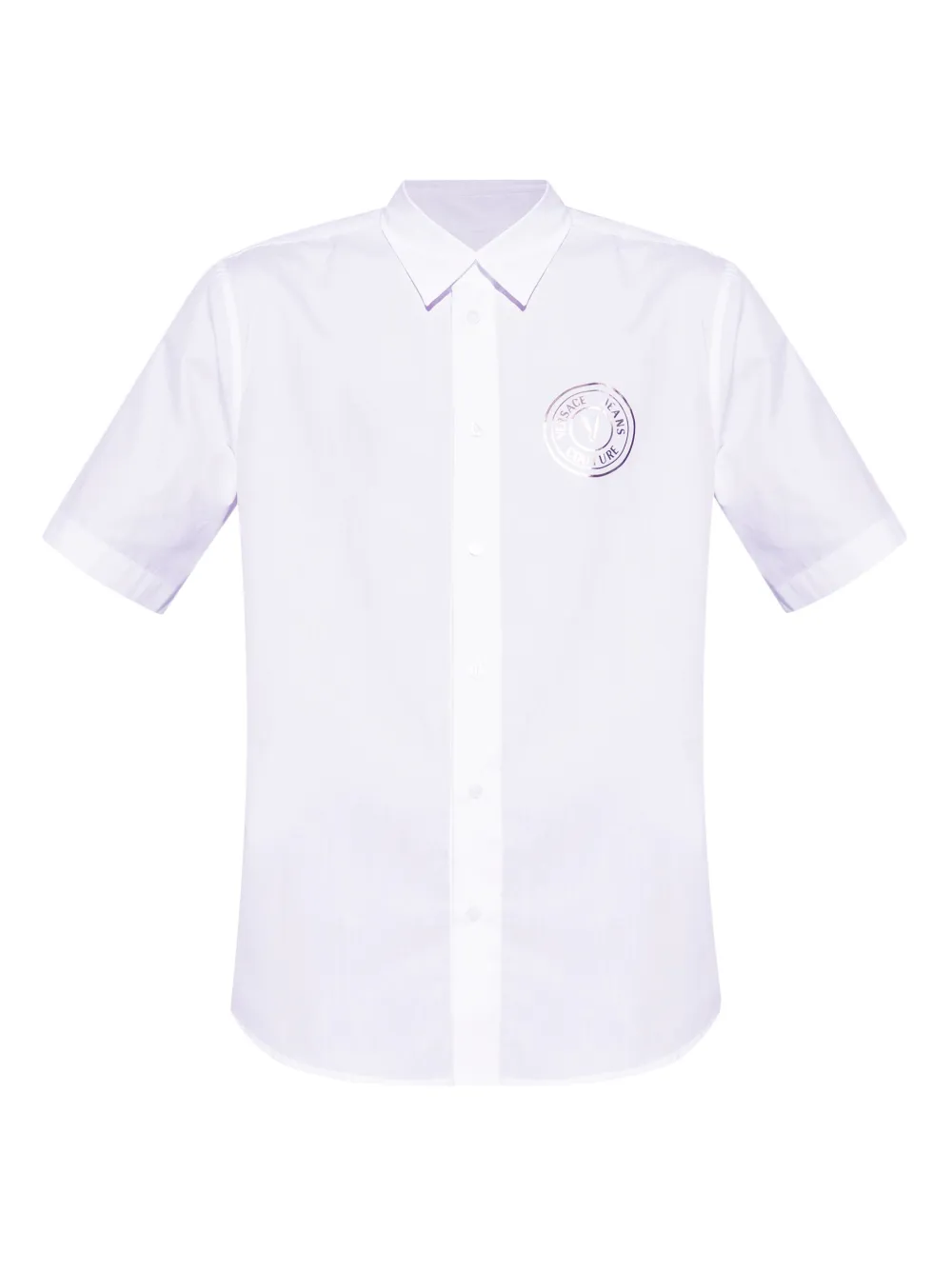 Versace Jeans Couture logo-print short-sleeve shirt | White | Image 1