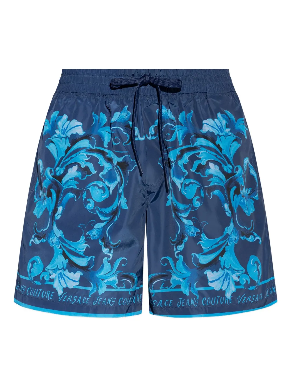 Versace Jeans Couture baroque-print drawstring shorts | Blue | Image 1