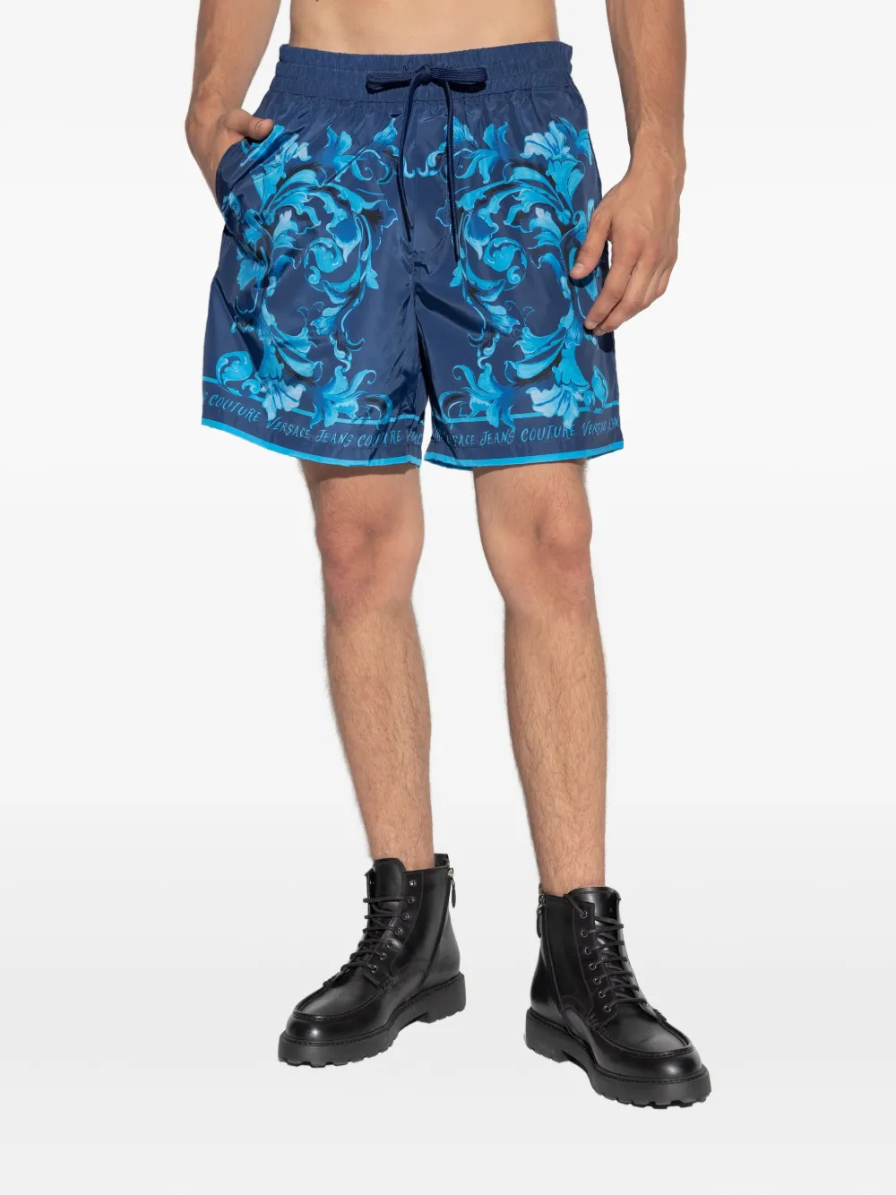 Versace Jeans Couture Shorts met trekkoord Blauw