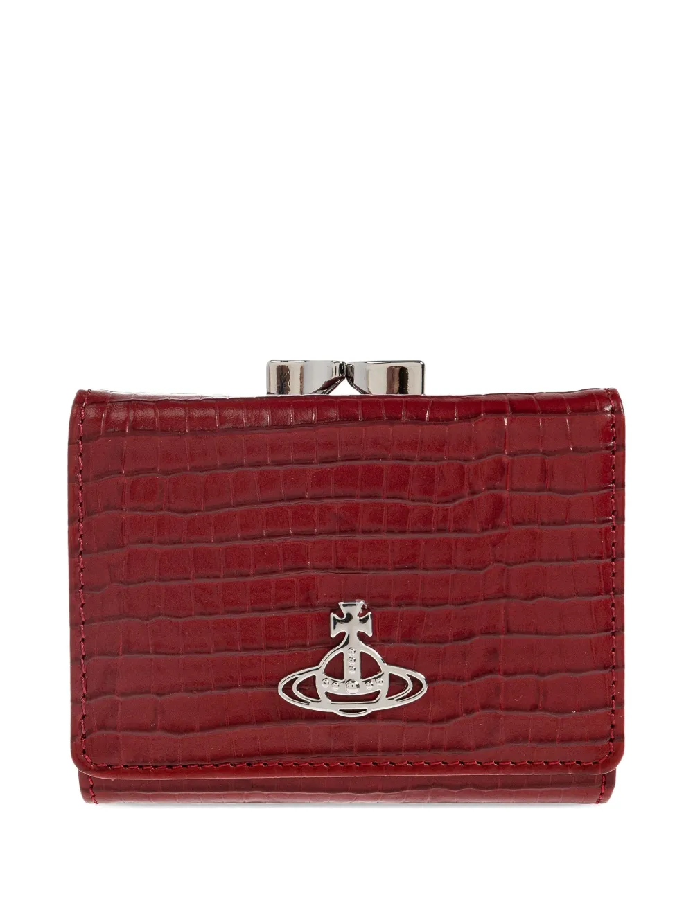 Vivienne Westwood crocodile-embossed frame-clasp wallet | Red | Image 1
