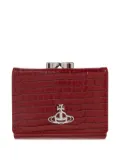 Vivienne Westwood crocodile-embossed frame-clasp wallet - Red