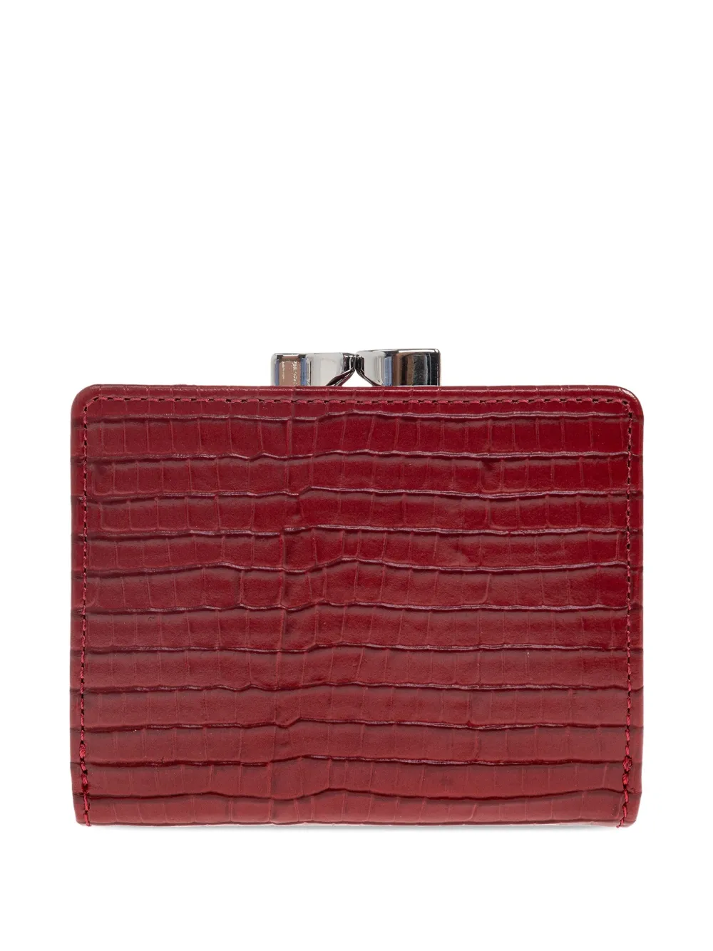 Vivienne Westwood crocodile-embossed frame-clasp wallet - Rood