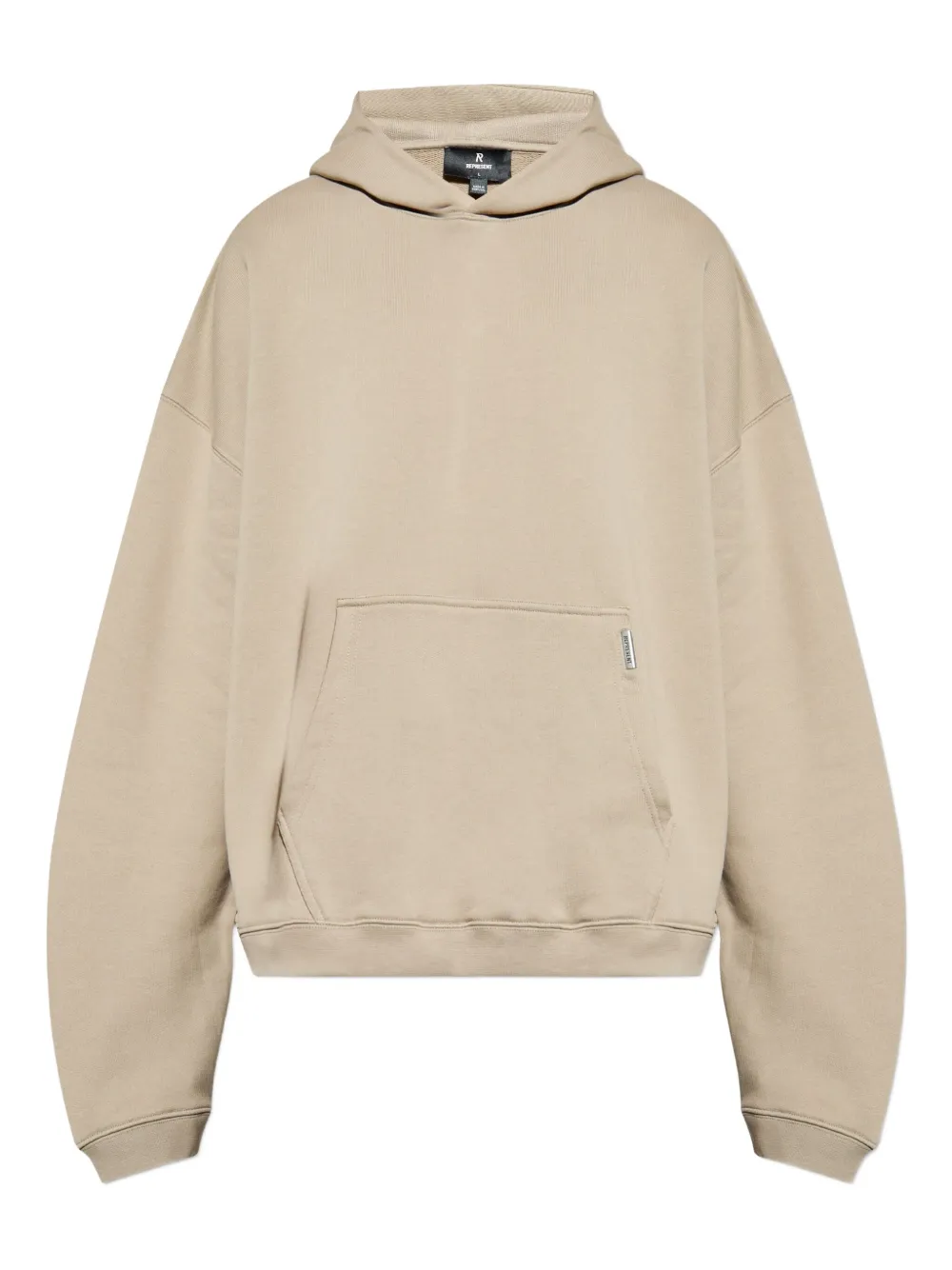 Represent kangaroo-pocket hooded sweater | Neutrals | Image 1