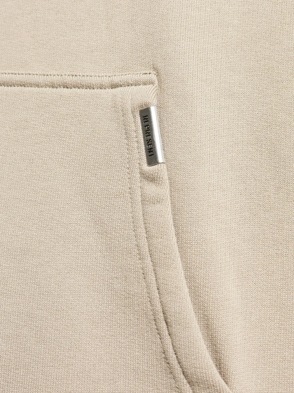 Represent Kangaroo-pocket Hooded Sweater In Neutral