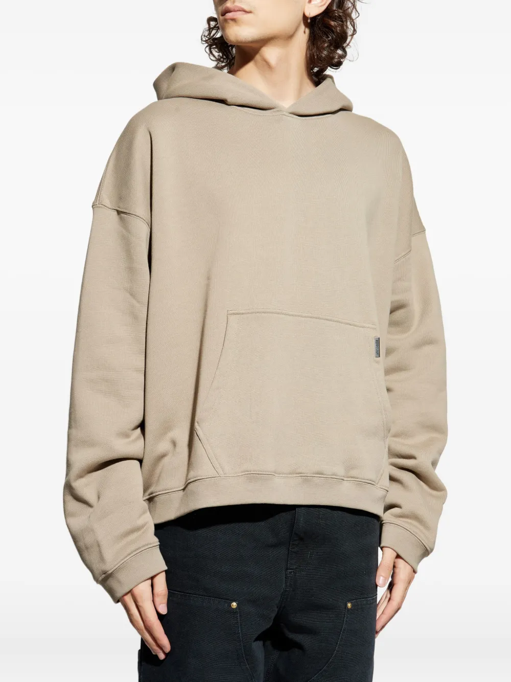 Represent Kangaroo-pocket Hooded Sweater In Neutral