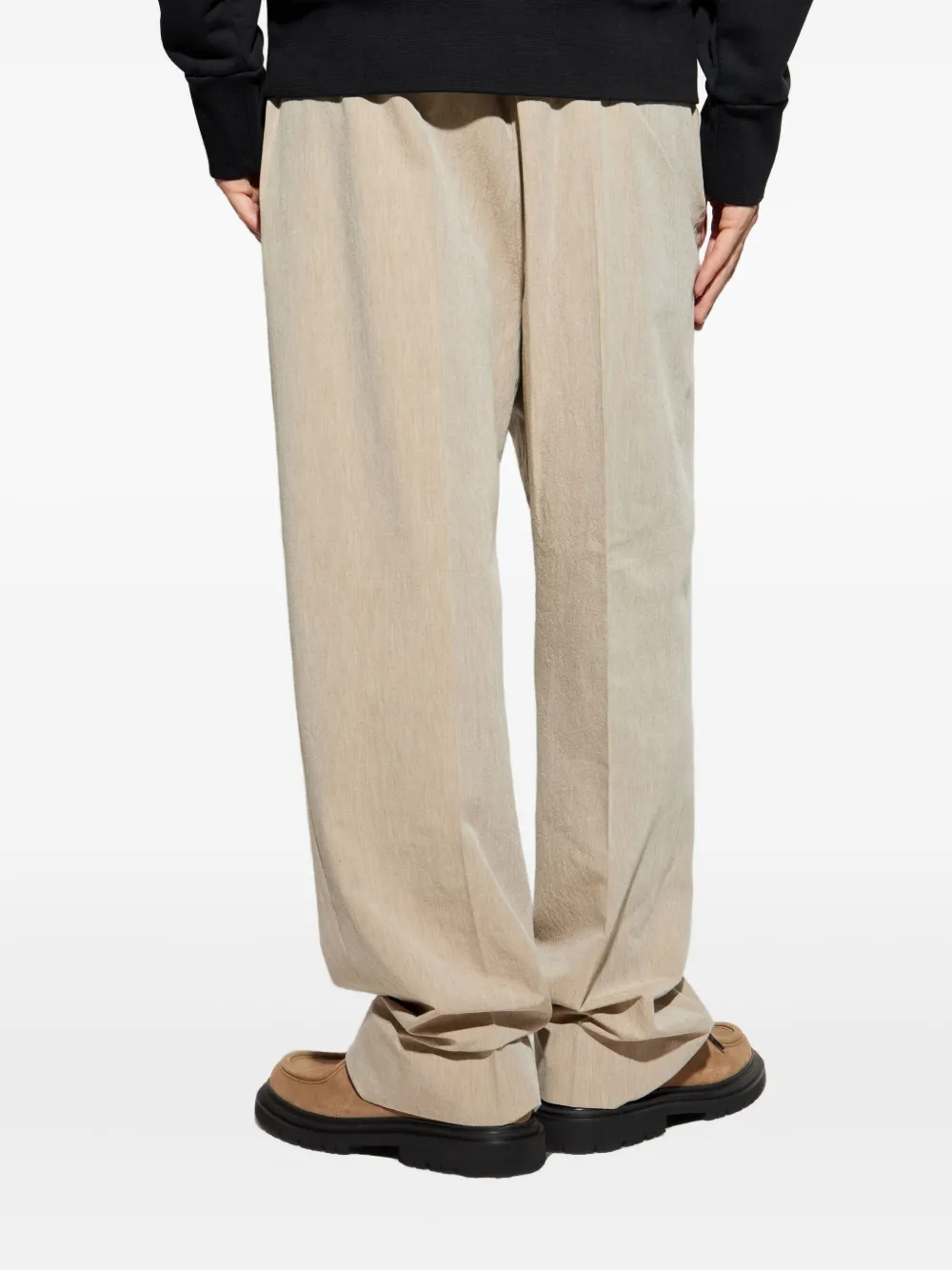 Fear Of God Pleat-detailed Drawstring Trousers In Neutral