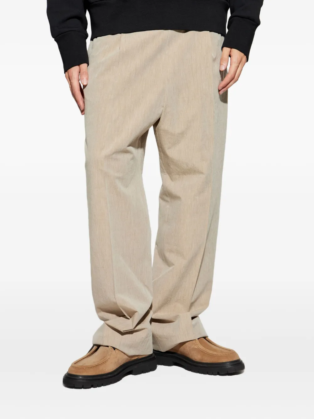 Fear Of God Pleat-detailed Drawstring Trousers In Neutral
