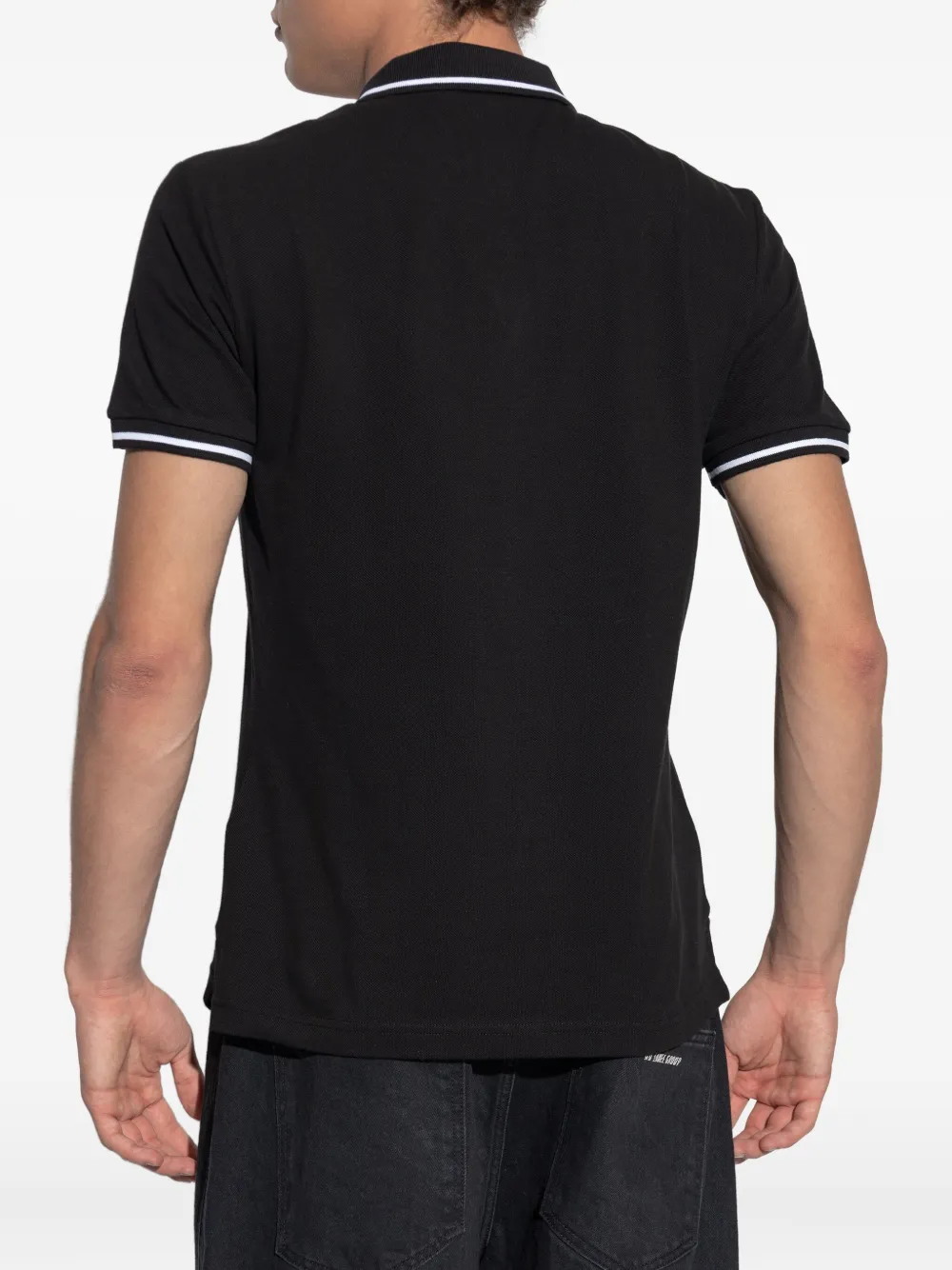 Versace Jeans Couture Poloshirt met geborduurd logo Zwart