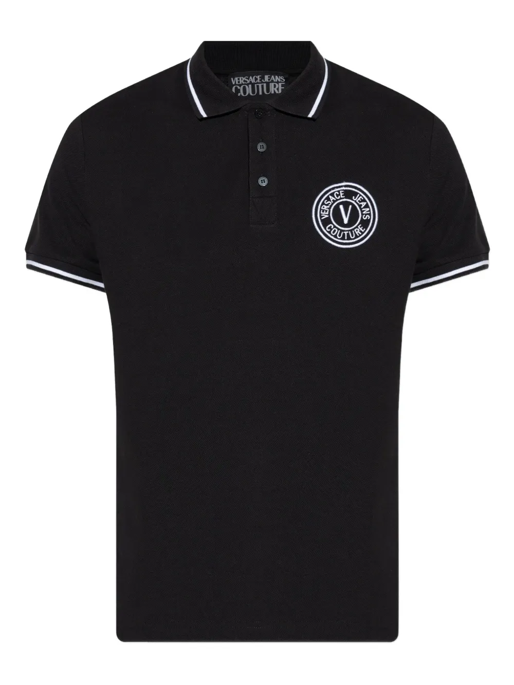 Versace Jeans Couture logo-embroidered polo shirt | Black | Image 1