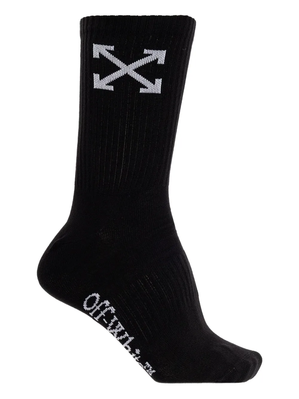 Off-white Arrow Logo Socks In Black
