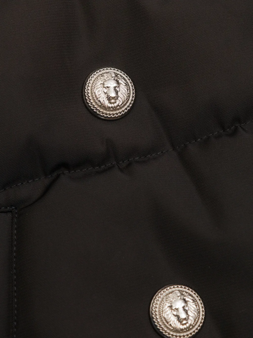 Balmain Kids Jas met capuchon en knopen Zwart