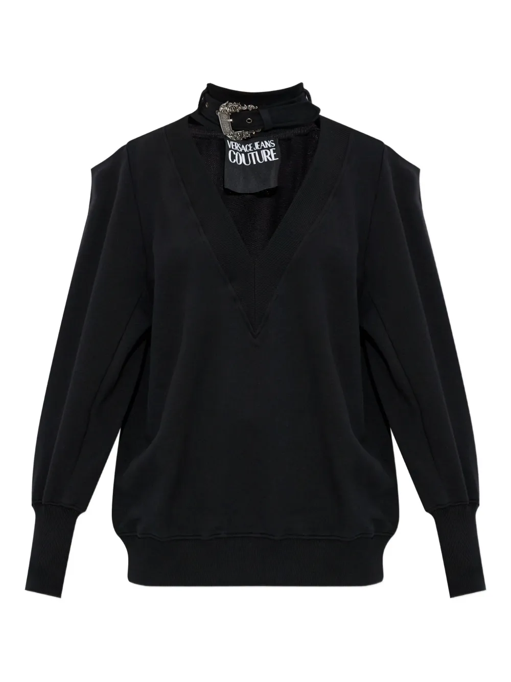 Versace Jeans Couture buckle-embellished sweatshirt | Black | Image 1