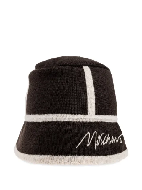 Moschino panelled wool bucket hat