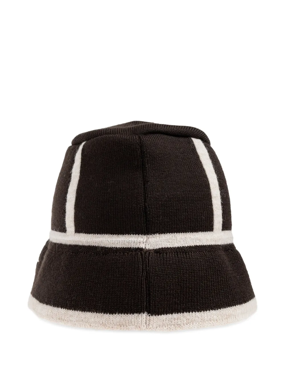 Moschino Panelled Wool Bucket Hat In Brown
