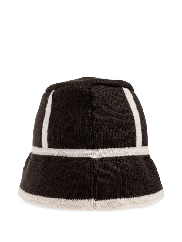 Moschino Panelled Wool Bucket Hat Brown FARFETCH NO