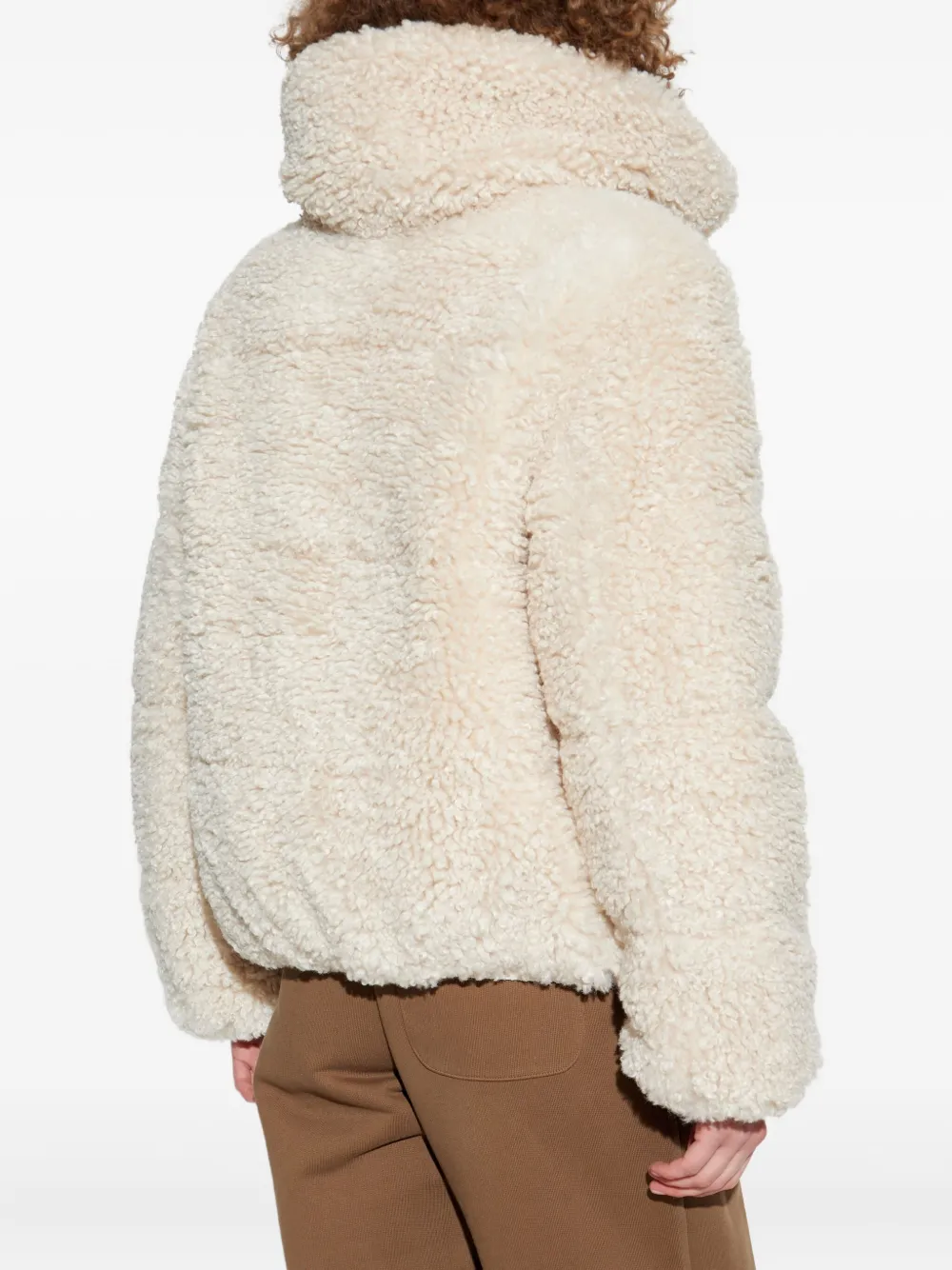Save The Duck Kennie Shearling Down Jacket Clothing In Neutral