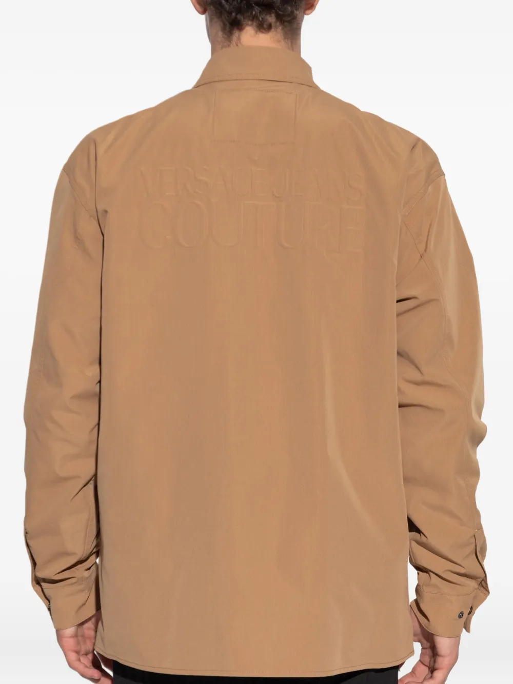 Versace Jeans Couture Shirtjack met zak-detail en rits Beige