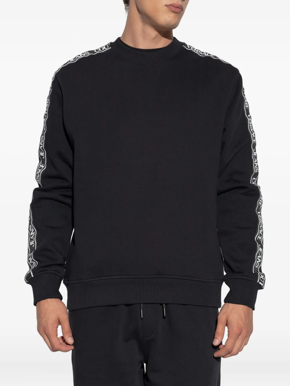 Versace Jeans Couture Sweater met logo Zwart