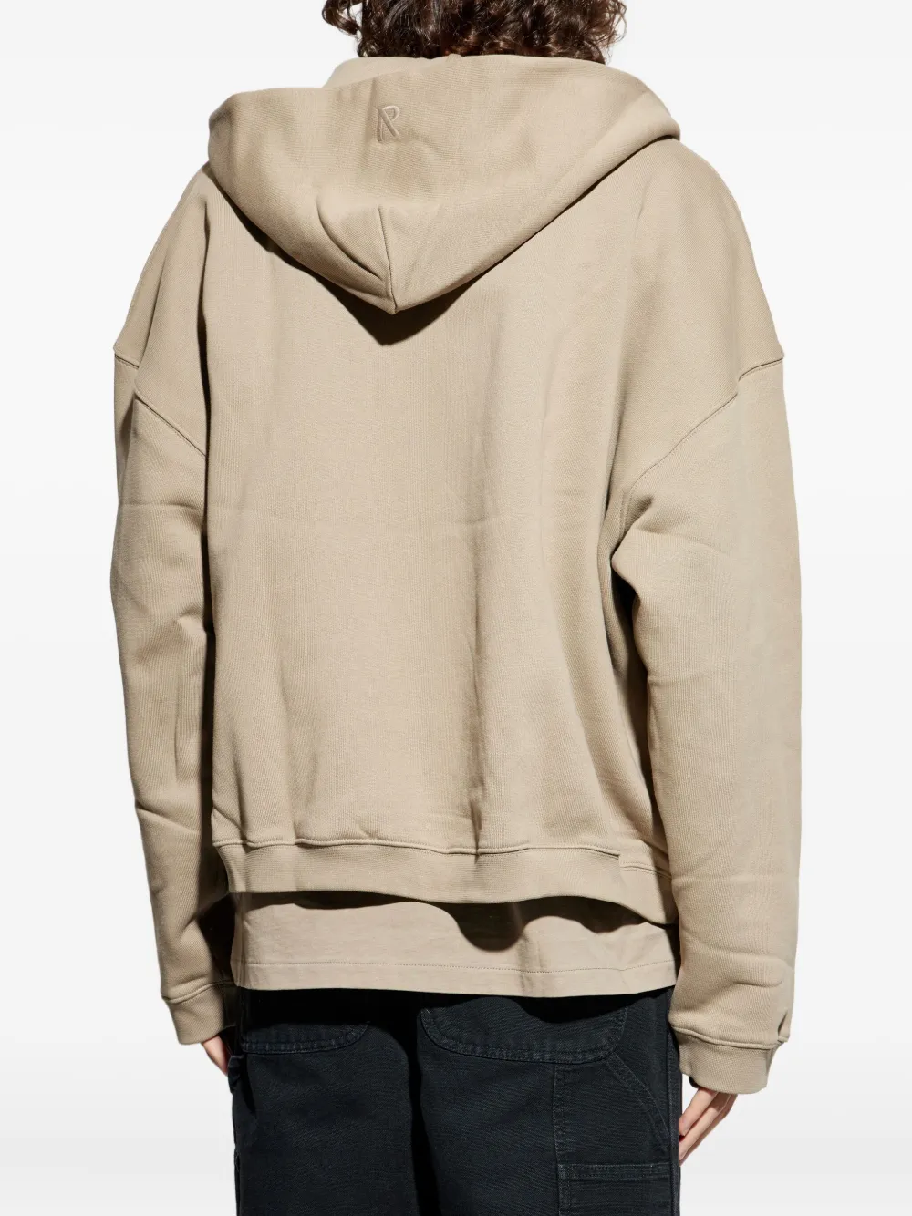 Represent Hooded Zip-up Sweatshirt In Neutral