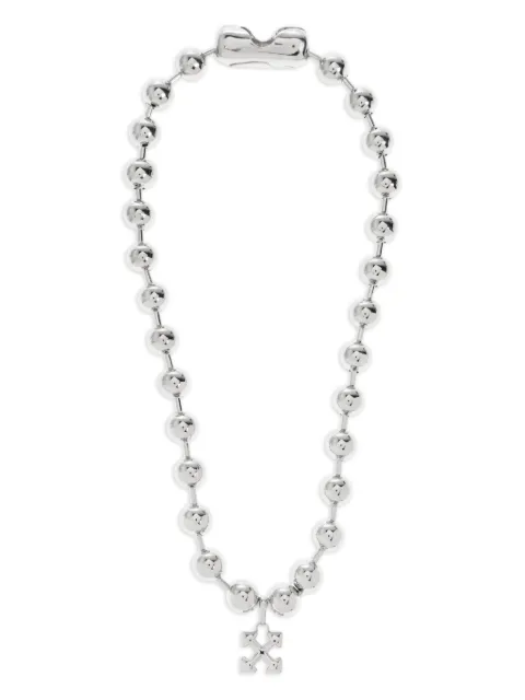 Off-White Arrows-pendant ball-chain necklace