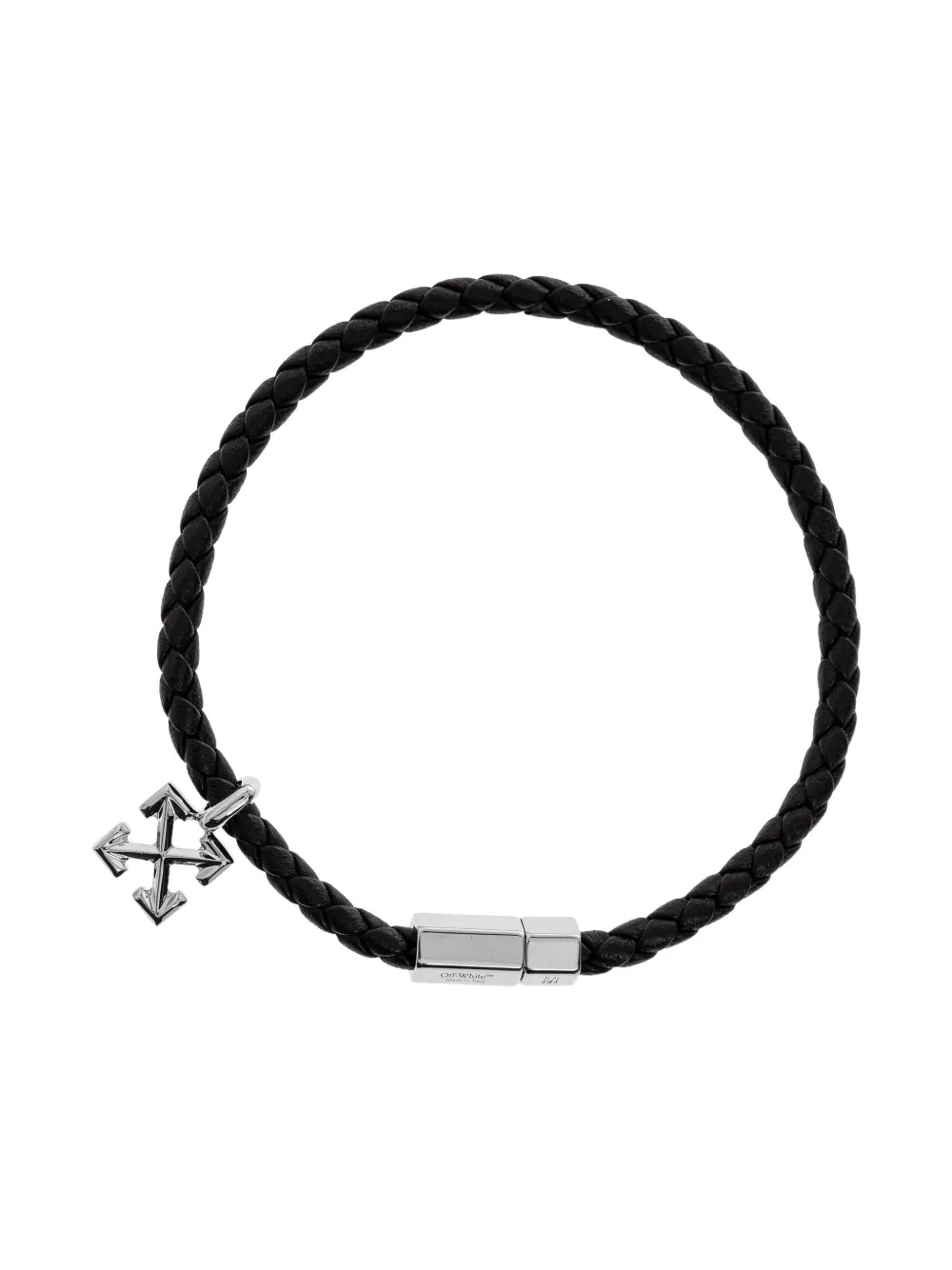 Off-White Arrows-charm leather bracelet | Black | Image 1