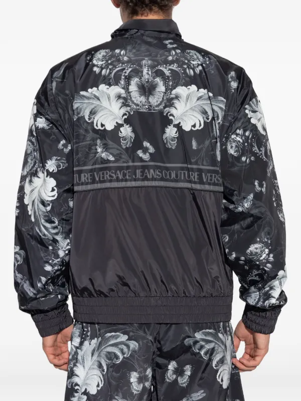 VERSACE JEANS COUTURE ジャケット　ロゴジップ　黒　M VERSACE JEANS COUTURE - Jacket With Logo Versace