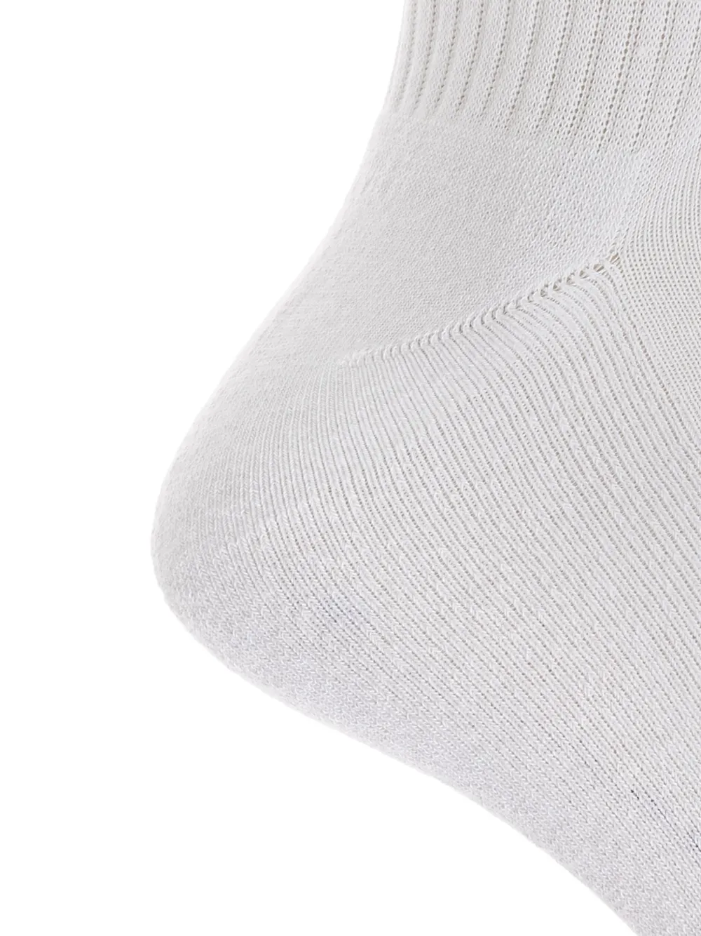Off-white Logo-embroidered Cotton Socks In White
