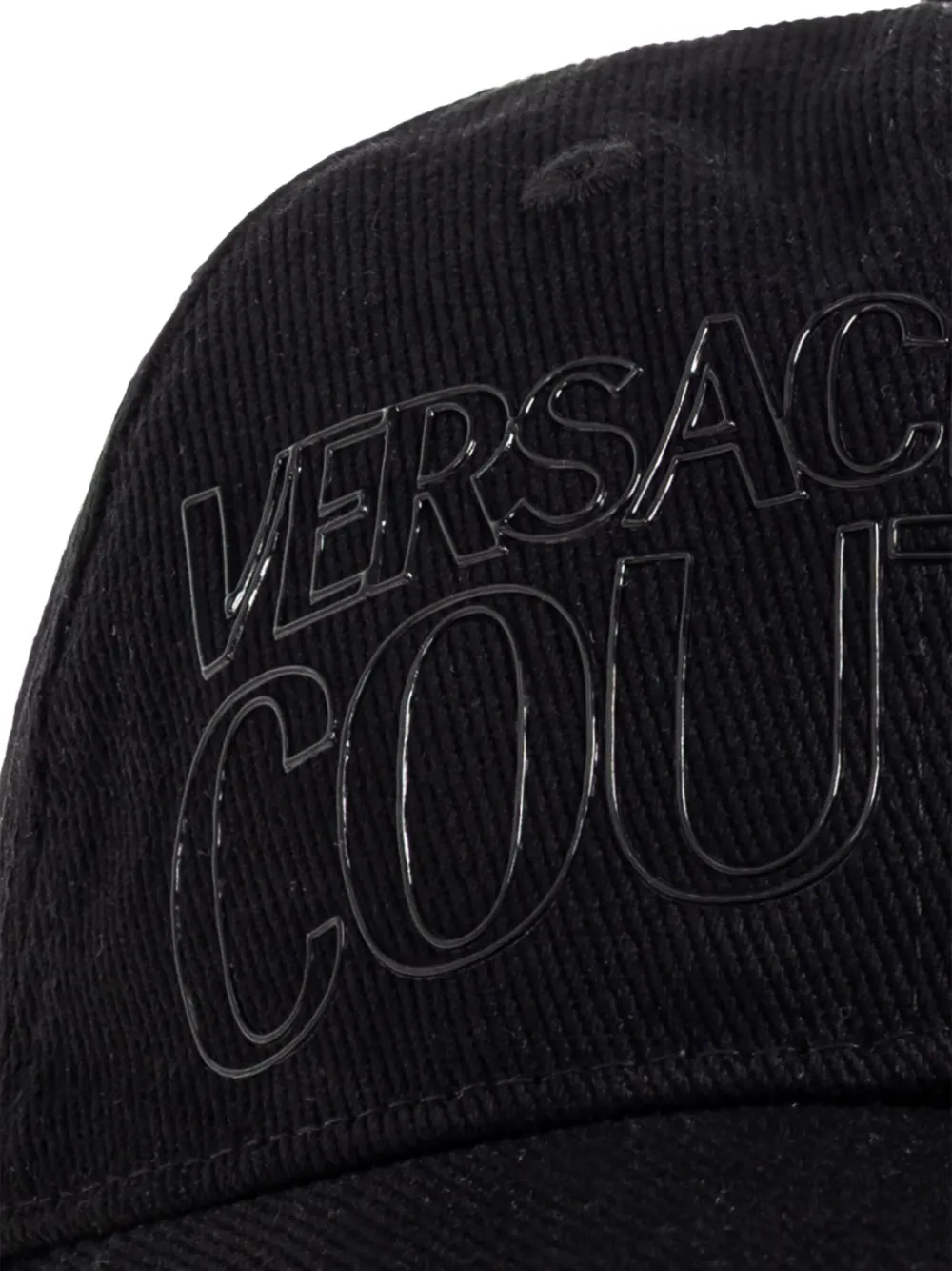 Versace Jeans Couture Katoenen honkbalpet met logoprint Zwart