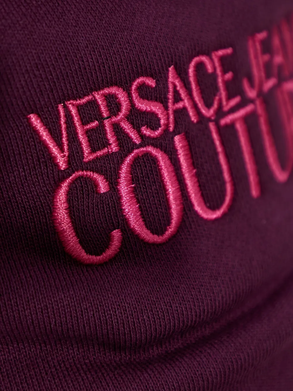 Versace Jeans Couture Trainingsbroek met geborduurd logo Paars