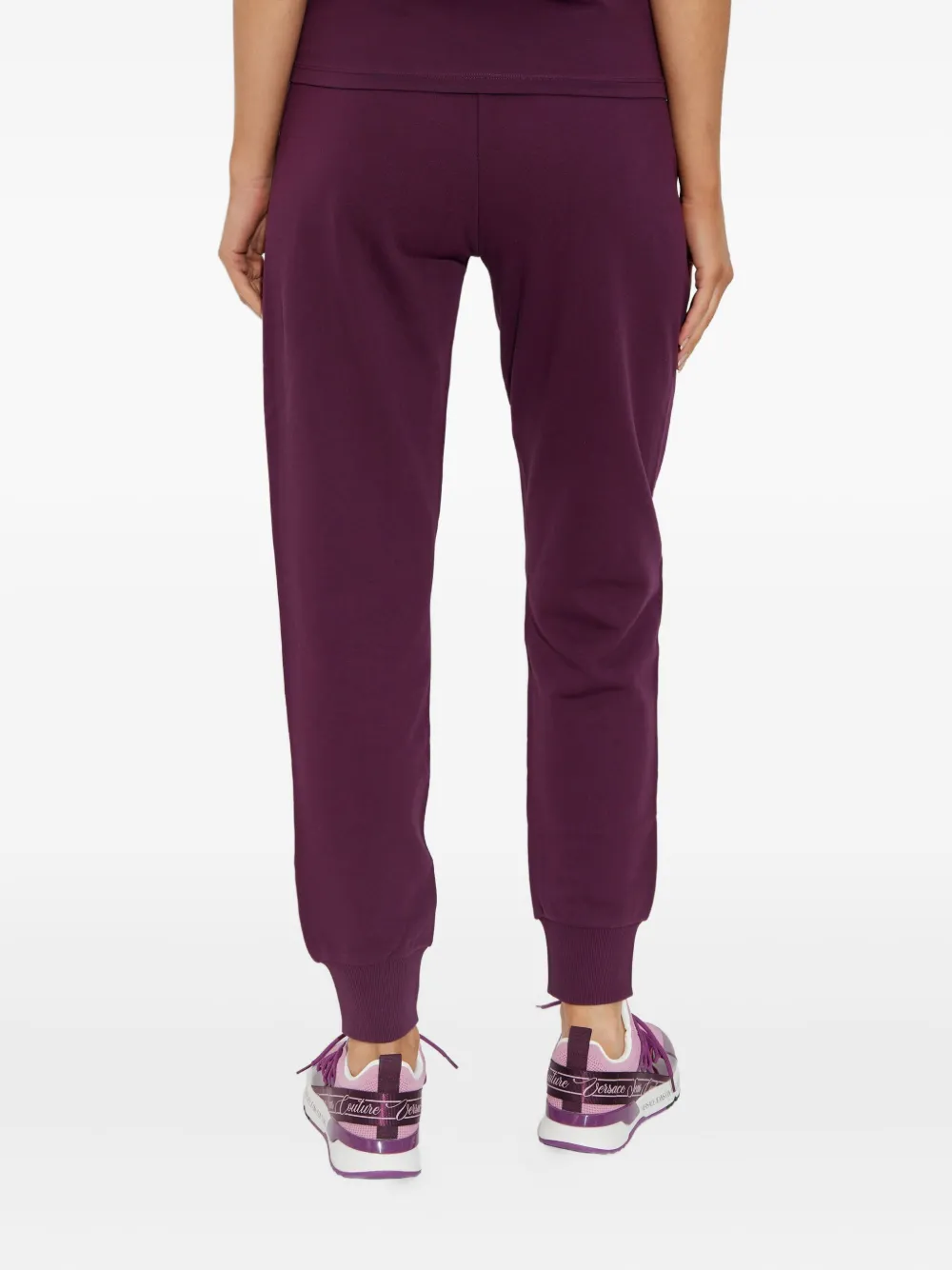Versace Jeans Couture Trainingsbroek met geborduurd logo Paars