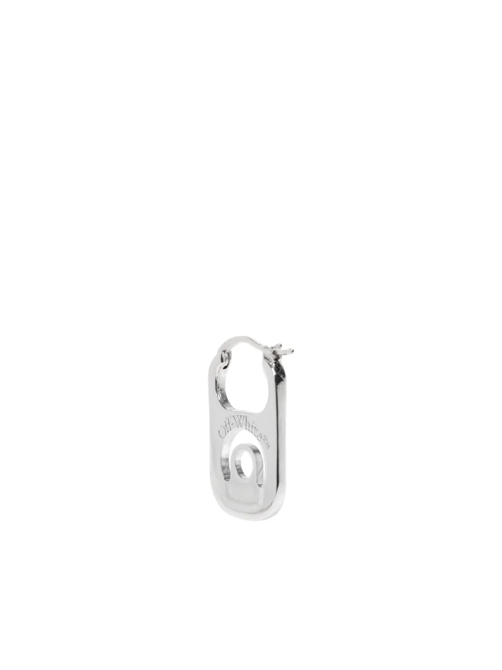 Off-white Logo-engraved Earring In Metallic