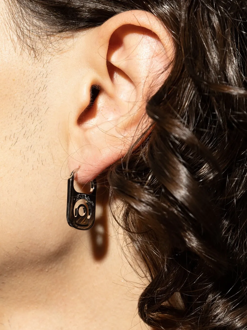 Off-white Logo-engraved Earring In Metallic