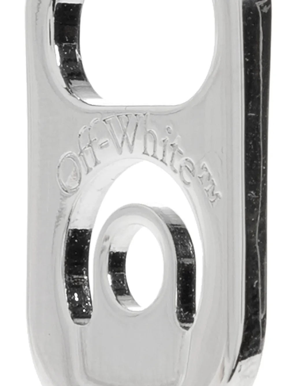 Off-white Logo-engraved Earring In Metallic