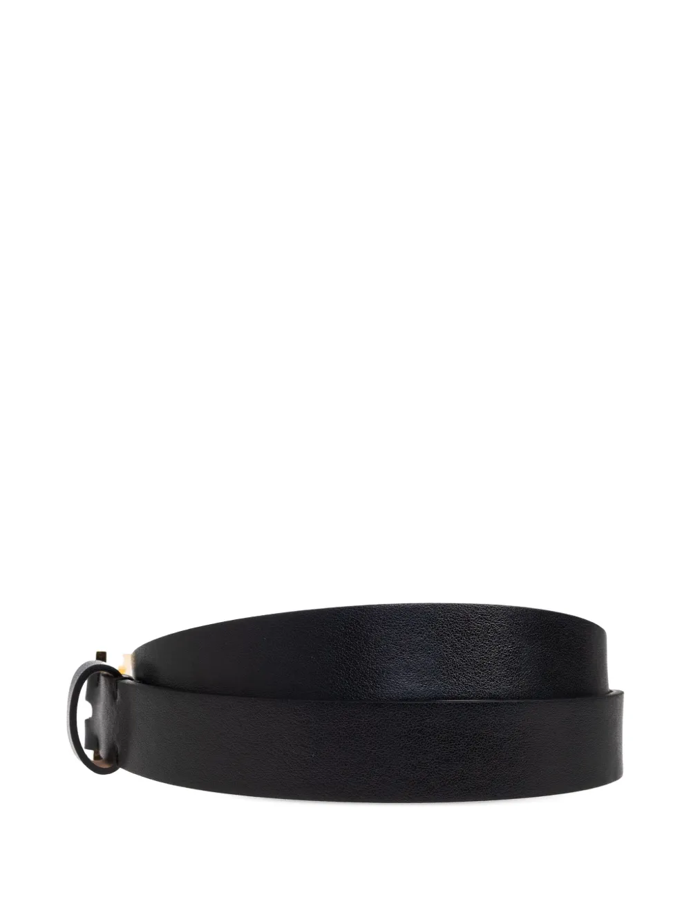 Victoria Beckham wide-buckle leather belt - Zwart