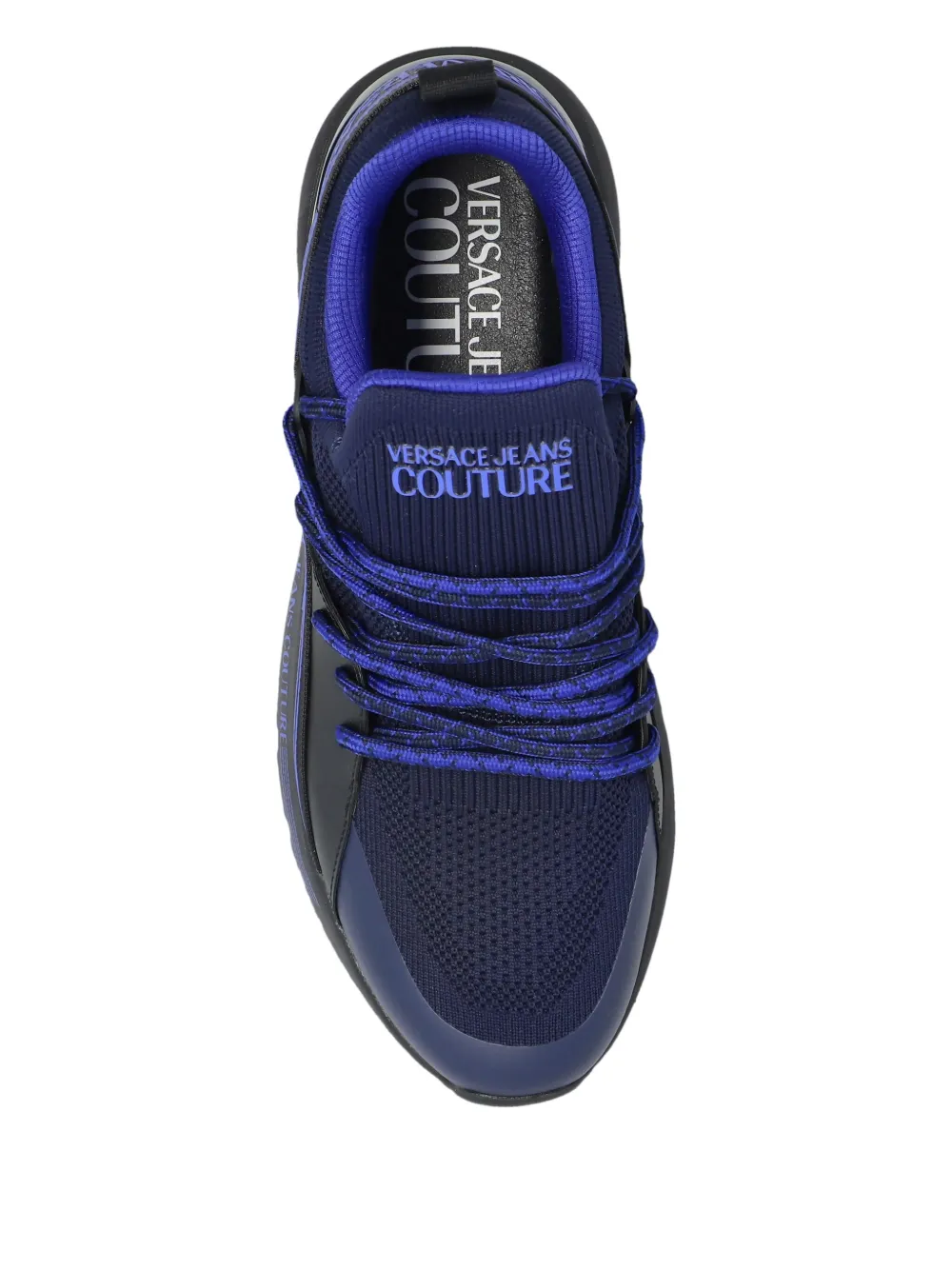 Versace Jeans Couture Logo-detail Lace-up Sneakers In Blue